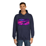 UFO Visiting T-Rex Hoodie Printify