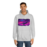 UFO Visiting T-Rex Hoodie Printify