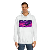 UFO Visiting T-Rex Hoodie Printify