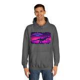 UFO Visiting T-Rex Hoodie Printify