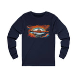 Submarine In Outer Space - Unisex Jersey Long Sleeve T-Shirt - NEXTHREADZ Apparel Inc