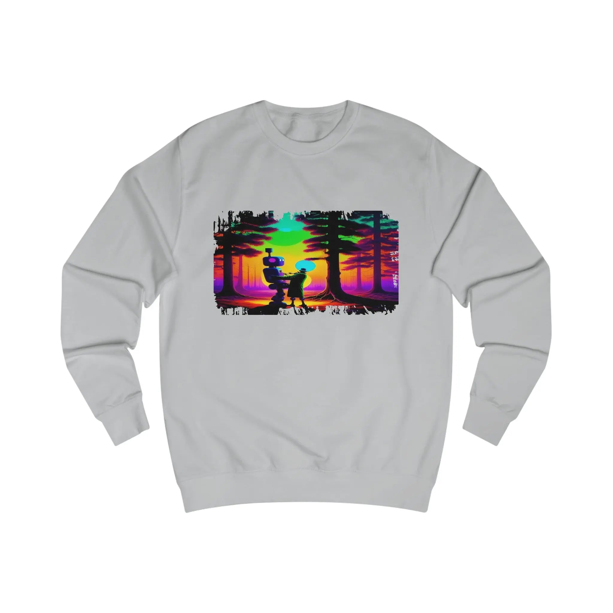 Two Robots In A Forest - Unisex Sweatshirt - NEXTHREADZ Apparel Inc