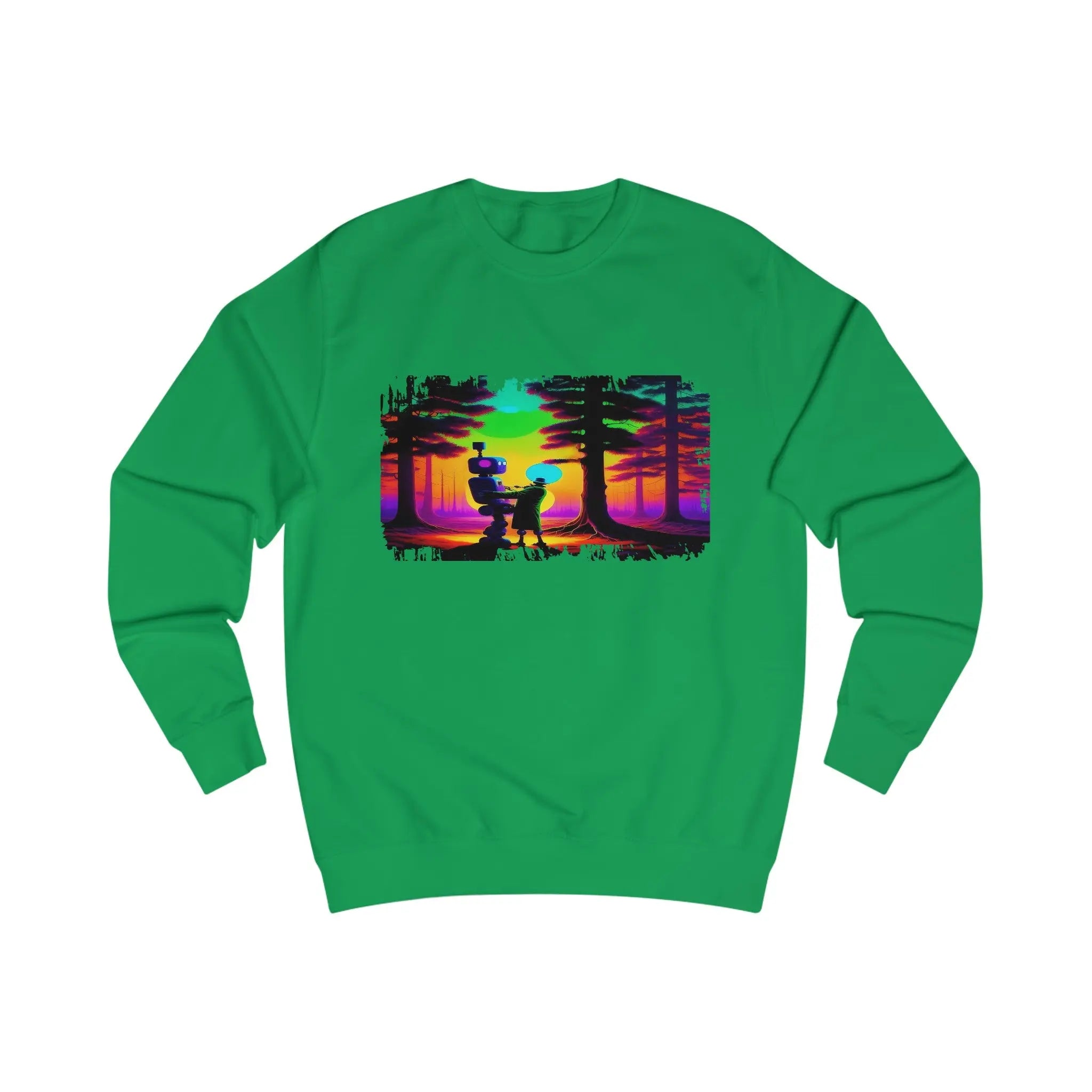 Two Robots In A Forest - Unisex Sweatshirt - NEXTHREADZ Apparel Inc