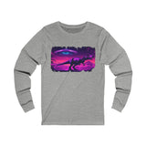 UFO Visiting T-Rex - Unisex Jersey Long Sleeve T-Shirt - NEXTHREADZ Apparel Inc