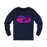 UFO Visiting T-Rex - Unisex Jersey Long Sleeve T-Shirt - NEXTHREADZ Apparel Inc