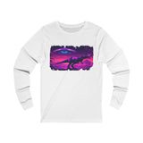 UFO Visiting T-Rex - Unisex Jersey Long Sleeve T-Shirt - NEXTHREADZ Apparel Inc