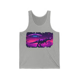 UFO Visiting T-Rex - Unisex Tank Top - NEXTHREADZ Apparel Inc