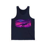 UFO Visiting T-Rex - Unisex Tank Top - NEXTHREADZ Apparel Inc